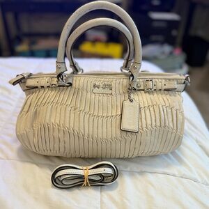 Preloved Coach Madison Cream Satchel